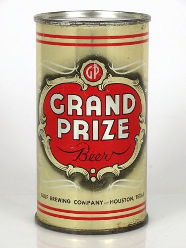 1948 Grand Prize Beer 12oz Flat Top Can 74-10 Houston, Texas