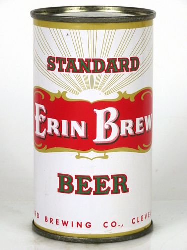 1950 Standard Erin Brew Beer 12oz Flat Top Can 60-09.2b Cleveland, Ohio