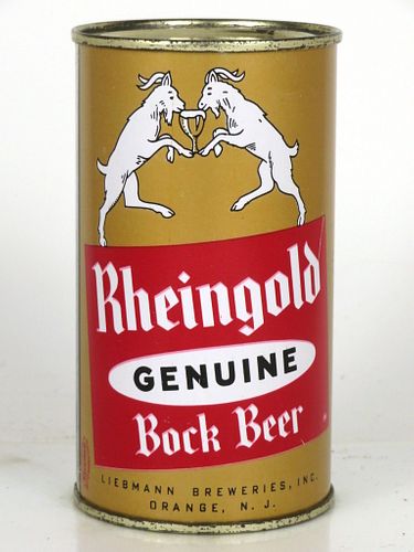 1953 Rheingold Genuine Bock Beer 12oz Flat Top Can 123-17 Orange, New Jersey