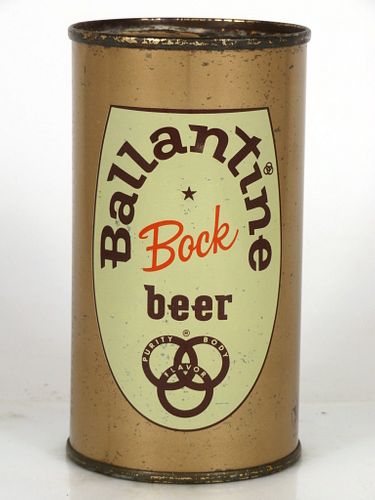 1958 Ballantine Bock Beer 12oz Flat Top Can 34-21.2 Newark, New Jersey