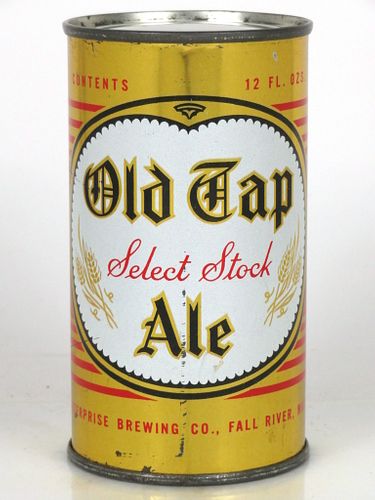 1950 Old Tap Select Stock Ale 12oz Flat Top Can 108-23 Fall River, Massachusetts