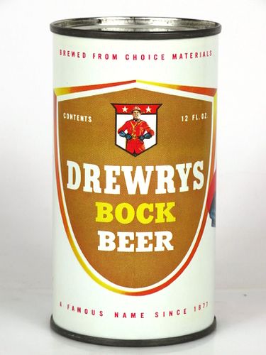 1962 Drewrys Bock Beer 12oz Flat Top Can 57-07 South Bend, Indiana