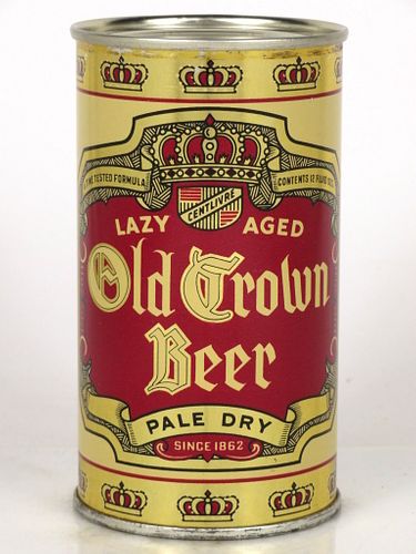 1950 Old Crown Beer 12oz Flat Top Can OI-591 Fort Wayne, Indiana