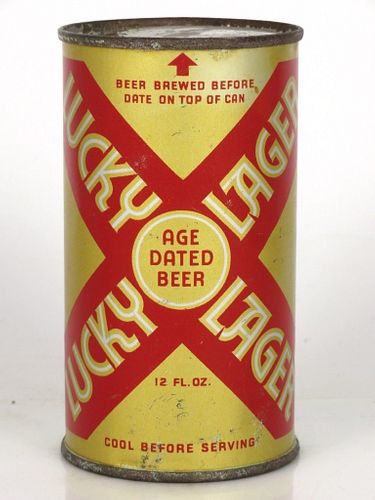 1936 Lucky Lager Beer 12oz Flat Top Can OI-508 San Francisco, California