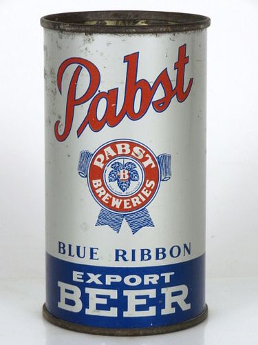 1938 Pabst Blue Ribbon Export Beer 12oz Flat Top Can OI-657 Peoria Heights, Illinois