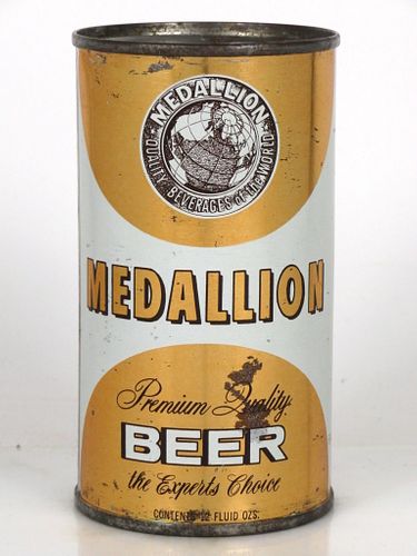 1960 Medallion Beer 12oz Flat Top Can 95-03 Los Angeles, California