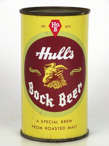 1954 Hull's Bock Beer 12oz Flat Top Can 84-28 New Haven, Connecticut