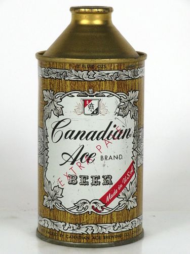 1952 Canadian Ace Brand Beer 12oz Cone Top Can 156-13 Chicago, Illinois