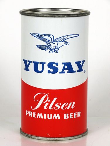 1960 Yusay Pilsen Premium Beer 12oz Flat Top Can 147-13.2 Chicago, Illinois