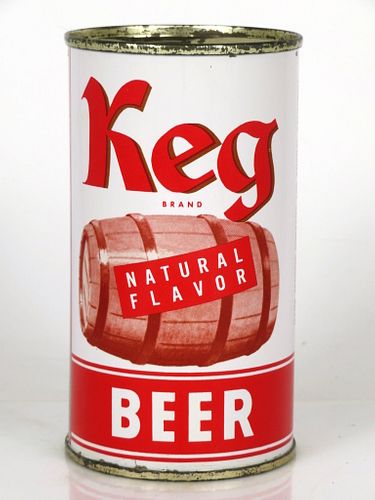1957 Keg Beer 12oz Flat Top Can 87-24 Los Angeles, California