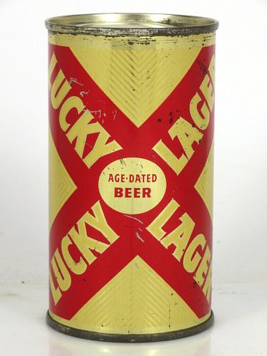 1956 Lucky Lager Beer 12oz Flat Top Can 93-18.1 San Francisco, California