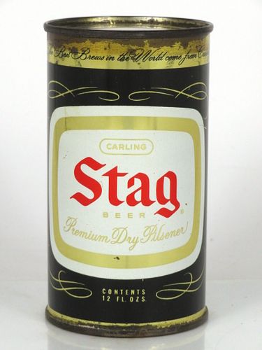 1958 Stag Beer 12oz Flat Top Can 135-21 Belleville, Illinois
