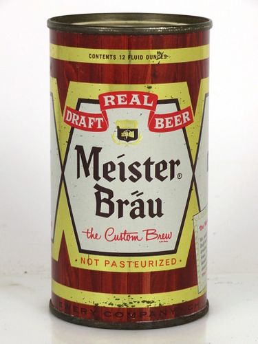 1960 Meister Bräu Draft Beer 12oz Flat Top Can 99-05 Chicago, Illinois