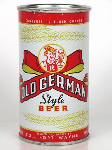 1962 Old German Beer 12oz Flat Top Can 106-25 Fort Wayne, Indiana