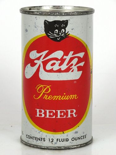 1962 Katz Premium Beer 12oz Flat Top Can 87-09 South Bend, Indiana