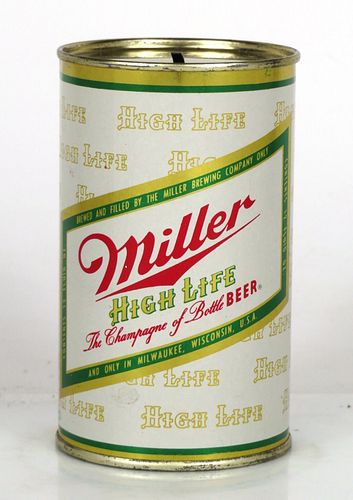 1957 Miller High Life Mini Can Mini Can L99-37 Milwaukee, Wisconsin