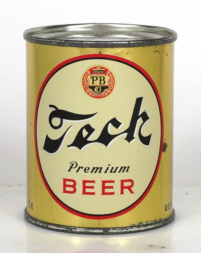 1960 Tech Premium Beer 8oz Can 242-20 Pittsburgh, Pennsylvania