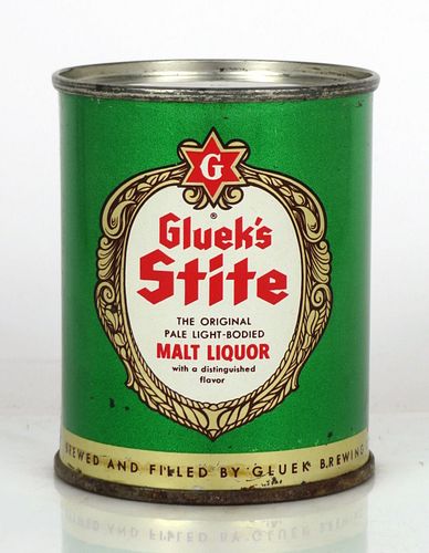 1953 Gluek's Stite Malt Liquor 8oz Can 241-06 Minneapolis, Minnesota