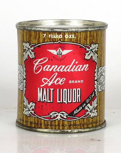 1958 Canadian Ace Malt Liquor 7oz Can 239-20 Chicago, Illinois