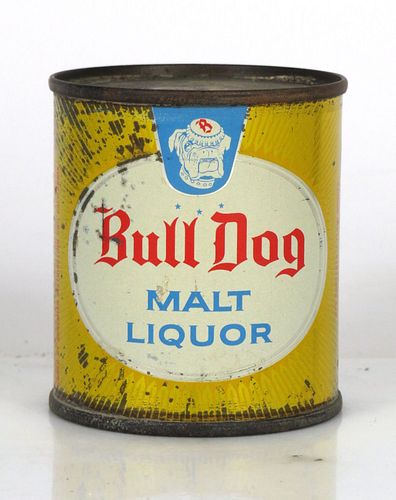 1960 Bull Dog Malt Liquor 7oz Can 239-12 Chicago, Illinois