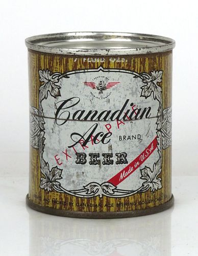1956 Canadian Ace Beer 7oz Can 239-15 Chicago, Illinois
