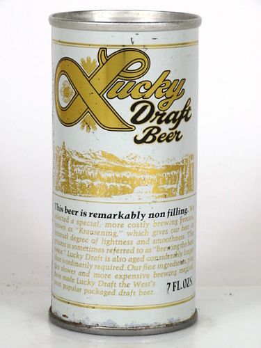 1969 Lucky Draft Beer 7oz T28-35 San Francisco, California