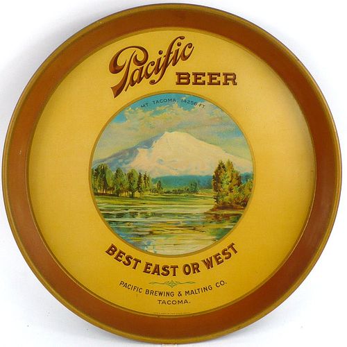 1911 Pacific Beer 12 inch Serving Tray Tacoma, Washington