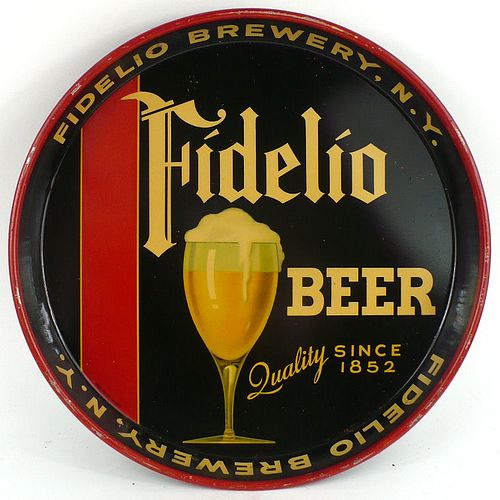 1933 Fidelio Beer 12 inch tray Serving Tray New York, New York