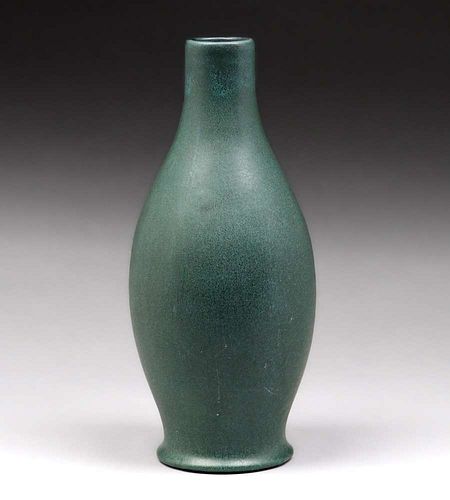 Peters & Reed - Zanesville, OH Dark Matte Green Vase c1910