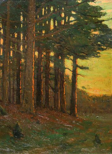 Charles Warren Eaton Painting â€œEntrance to the Woods Bloomfield, NJâ€ c1910