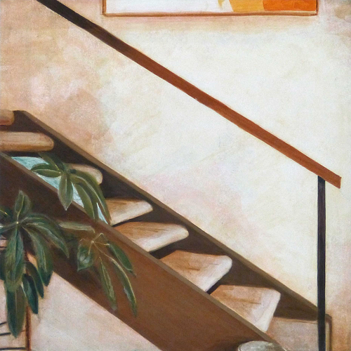 SUZANNAH SINCLAIR '02, Dru on the staircase