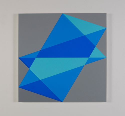 BRIAN ZINK, Composition in 2308 Turquoise, 2648 Blue, 2051 Blue, and 3001 Gray