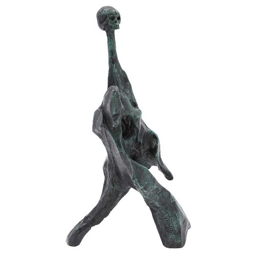 EMILIANO GIRONELLA PARRA, Bailarín, Firmada, Escultura en bronce 1 / 10, 28.7 x 17 x 8 cm, Con constancia
