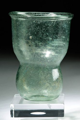 Rare Byzantine Glass Lamp Beaker - Interesting Form