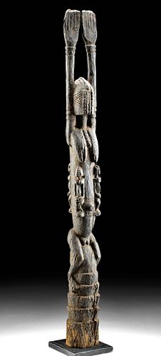 Tall 19th C. African Dogon Wood Figure - C14 Tested