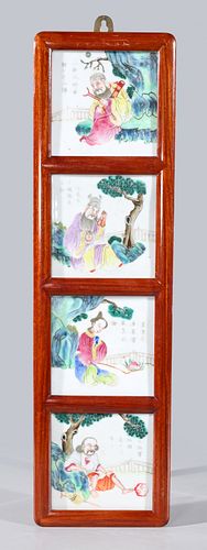 Chinese Framed Porcelain Plaques