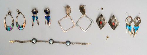 Lot Sterling Silver & Gold Jewelry