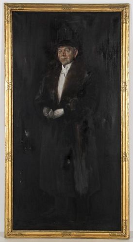 Frederick Harer Framed Portrait of a Gentleman, 1919
