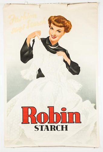 Original English Robin Starch Advertising Poster