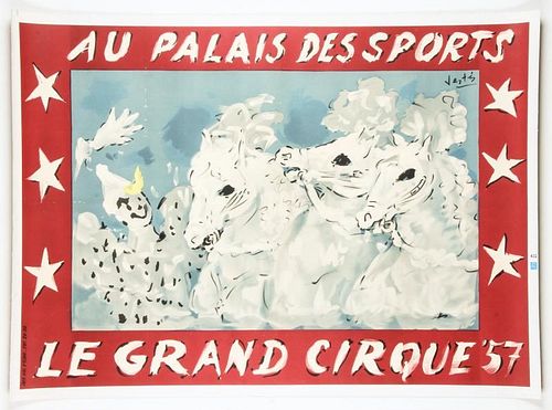 Original Marcel Vertes French Circus Poster