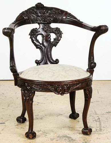 Continental Carved Armchair
