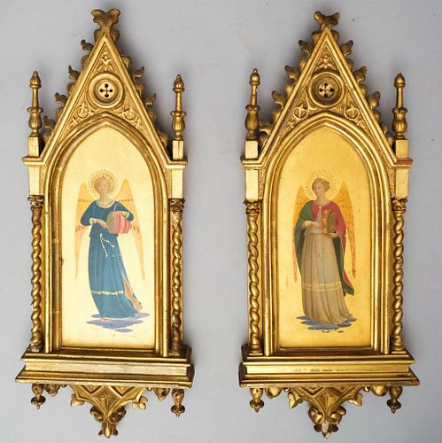 After Fra Angelico, Pair of Angel Icons
