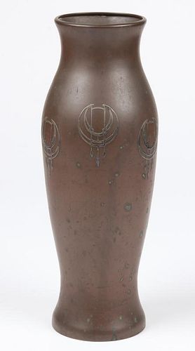 Silver Crest Bronze Baluster Vase