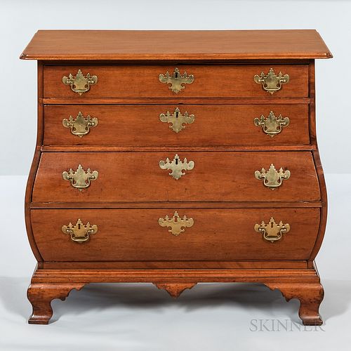 Chippendale Mahogany Bombe Chest of Drawers