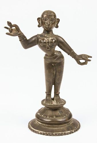 Bronze Radha Statue, Ca. 1800