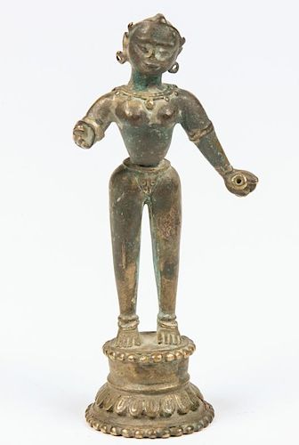 Rare Bronze Radha Statue, Ca. 1700