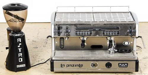 La Spaziale Espresso Machine and Coffee Grinder
