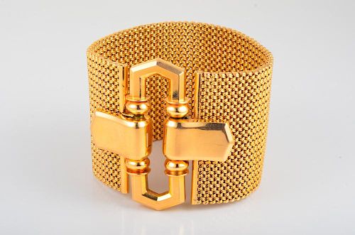 Extra Wide Gold Bracelet