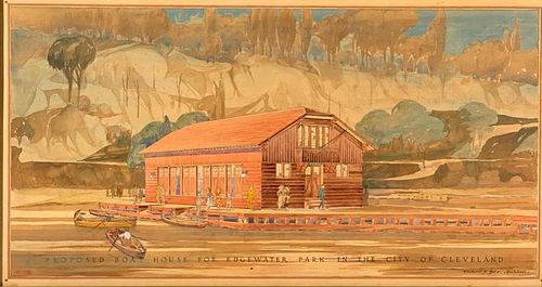 Frederic H.Betz, Proposed Boathouse, Edgewater Park, Cleveland