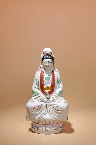 White Glaze Figure Of Guanyin